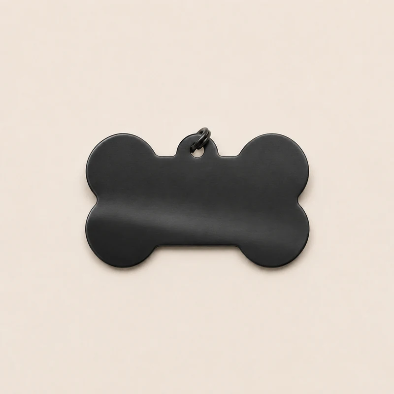 médaille os, finition noire